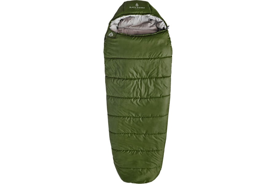 Black Sierra Equipment Mummy Sleeping Bag 25 Degrees Chive